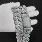 Iced Out Cuban Chain Necklace Stainless Steel 29MM