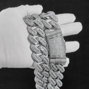 Iced Out Cuban Chain Necklace Stainless Steel 29MM