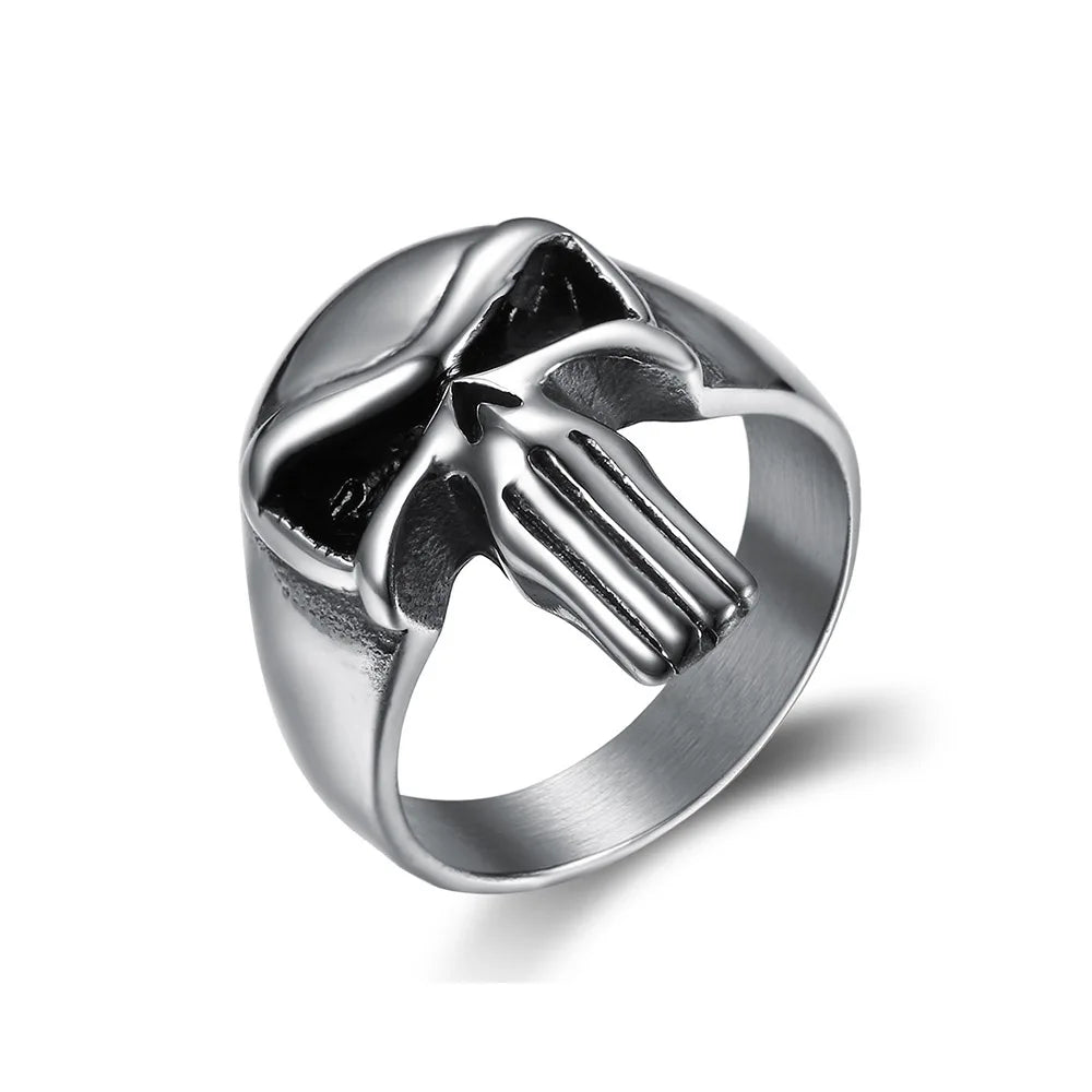 Punisher Skull Biker Ring — Stainless Steel