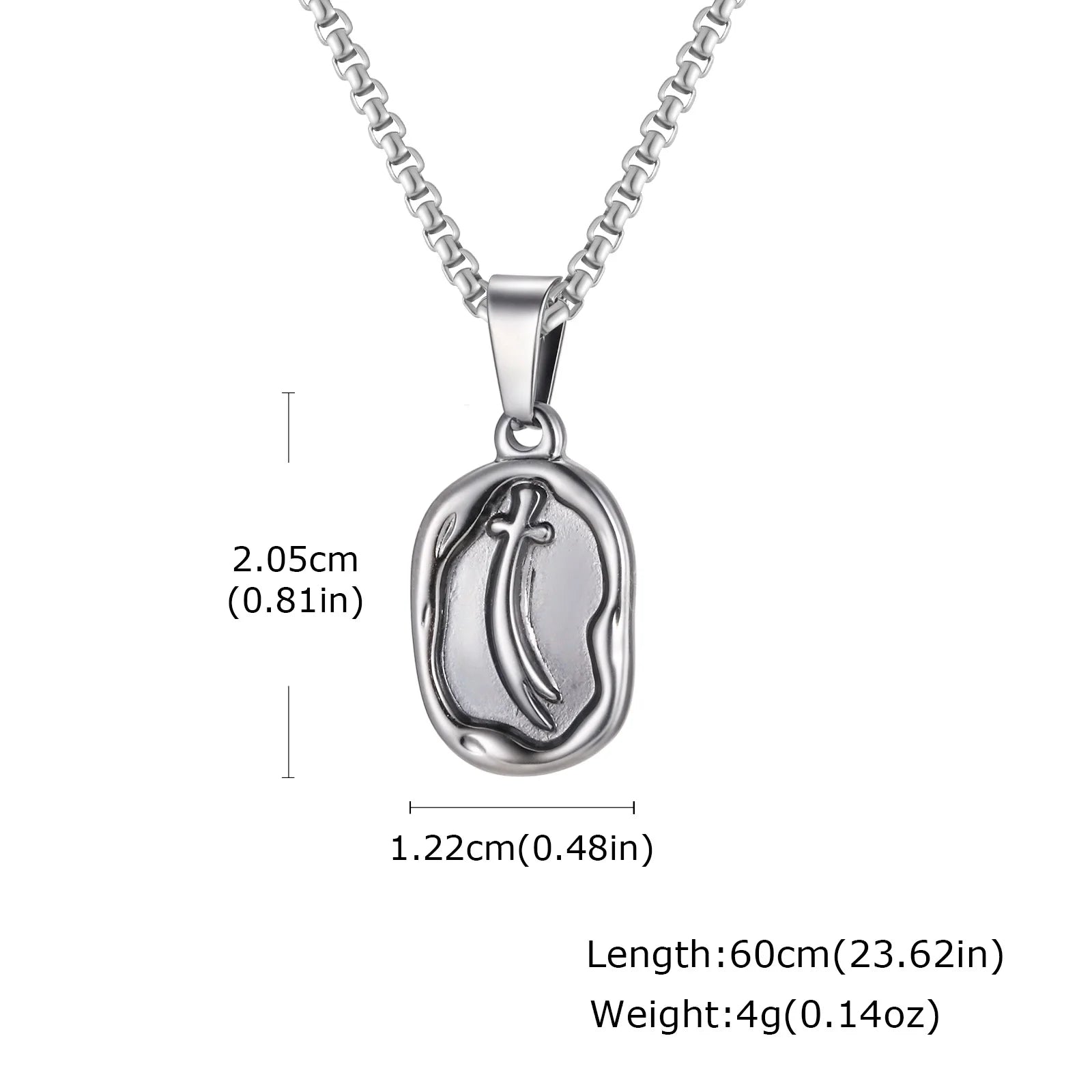 Islamic Sword Pendant Necklace — Stainless Steel