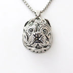 Steel Pendant European American Retro Cute Bulldog