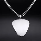 Guitar Pick Musical Pendant — Stainless