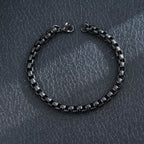 New Stylish Black Metal Chain Bracelets for Men Women Multiple Designs Punk Gothic 316L Stainless steel Jewelry Gift