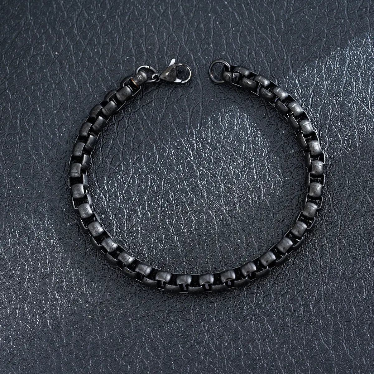 New Stylish Black Metal Chain Bracelets for Men Women Multiple Designs Punk Gothic 316L Stainless steel Jewelry Gift