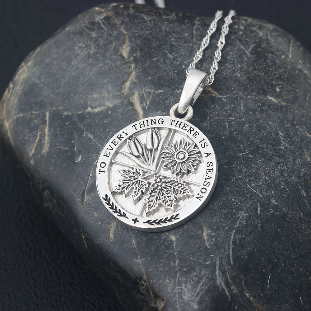 Bible Wisdom Pendant — Stainless Steel