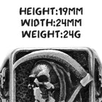 Grim Reaper Skull Ring — Stainless Steel