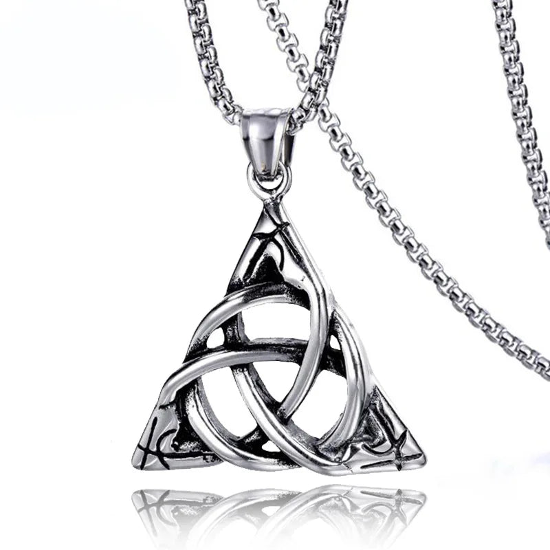 Stainless Steel Celtic Knot Pendant Necklace