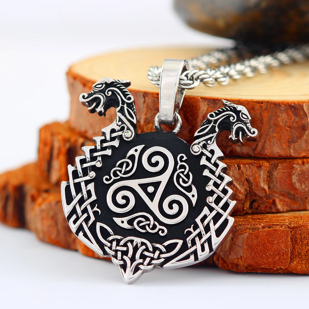Viking Dragon Pendant — 925 Silver