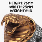 Cobra Snake Ring — Stainless Steel