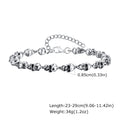 Gothic Full Skull Ghost Head Bracelet for Men,Rock Punk Motorcycle Riding Bicycle Chain Wristband,Halloween Jewelry