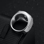 Crown & Shield Signet Ring — Gold Silver, Stainless Steel