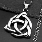 Hollow Trinity Knot Infinity Pendant Necklace — Stainless Steel