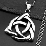 Hollow Trinity Knot Infinity Pendant Necklace — Stainless Steel