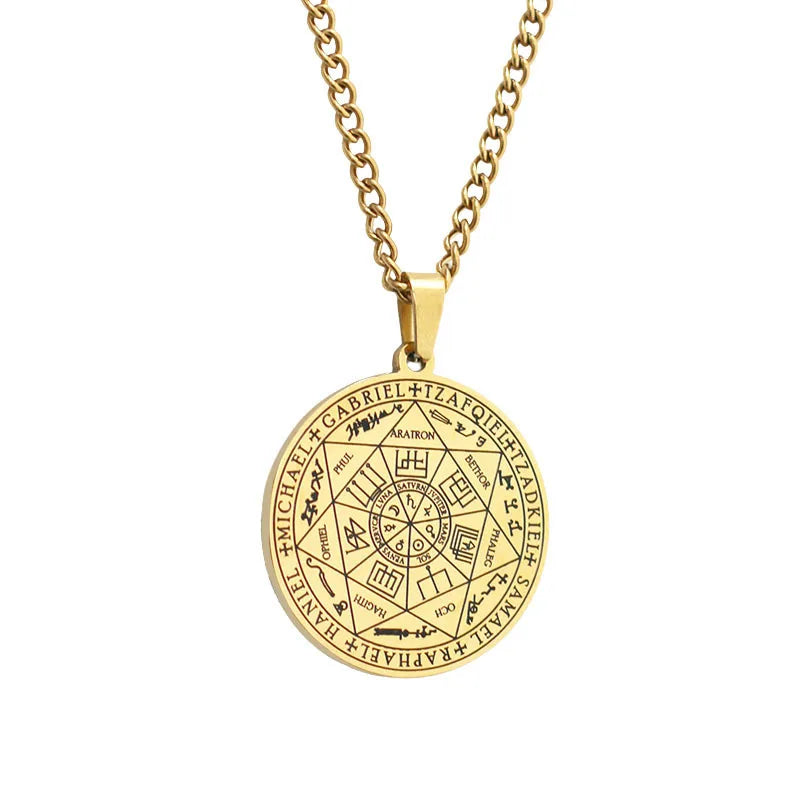 Steel Pendant Coin Solomon Religion