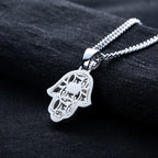 Iced Out Hamsa Pendant — 925 Silver