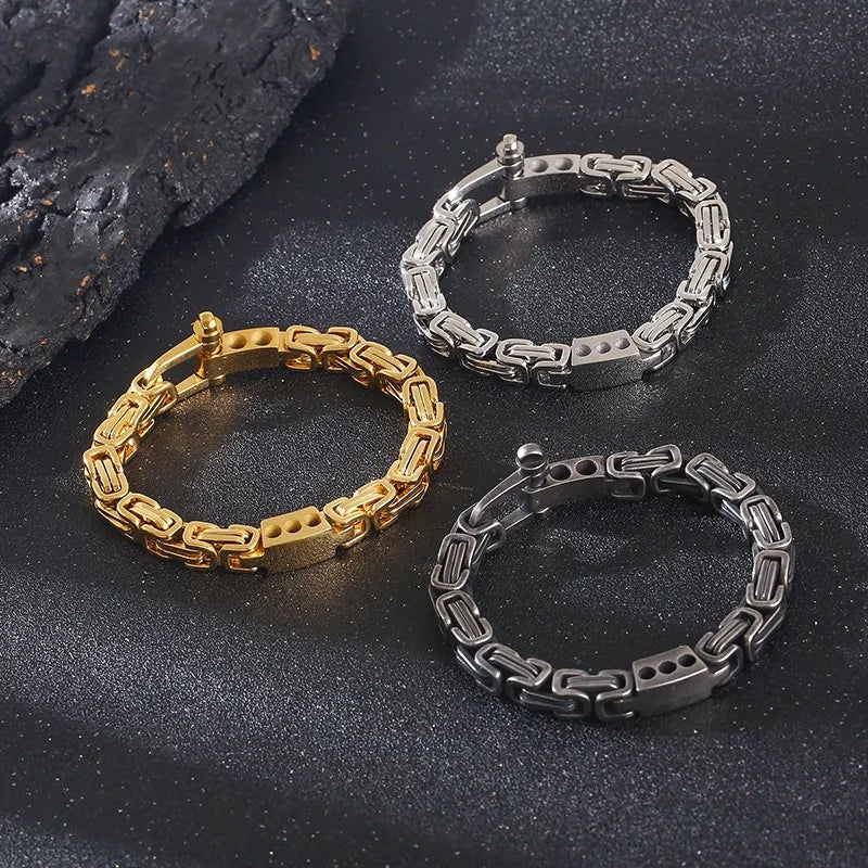Byzantine Emperor Chain Bracelet — Stainless Steel 7mm