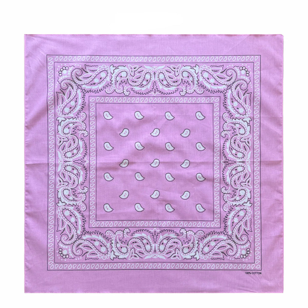 70CM Oversized Hip Hop Amoeba Cashew Cotton Square Bandana Scarf Headband Black Paisley Gifts For Men/Boys/Girls