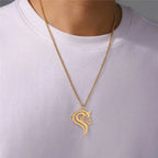 Fenrir Wolf Pendant Necklace — Stainless Steel