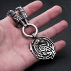 Nordic Viking Raven Pendant Necklace — Stainless Steel