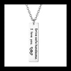 Letter Pendant Necklace — Stainless Steel