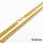 Punk Curb Cuban Link Chain Men Women Stainless Steel Long Necklace Fashion Tide Hip Hop Sweater Accessories Party Jewelry Gifts