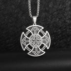 Celtic Witch Knot Pendant Necklace — Steel
