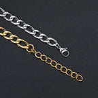 Gold Figaro Bracelet 316L Stainless Steel 5MM