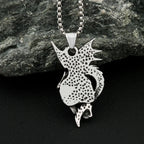 Dragon Skull Winged Pendant — Stainless Steel