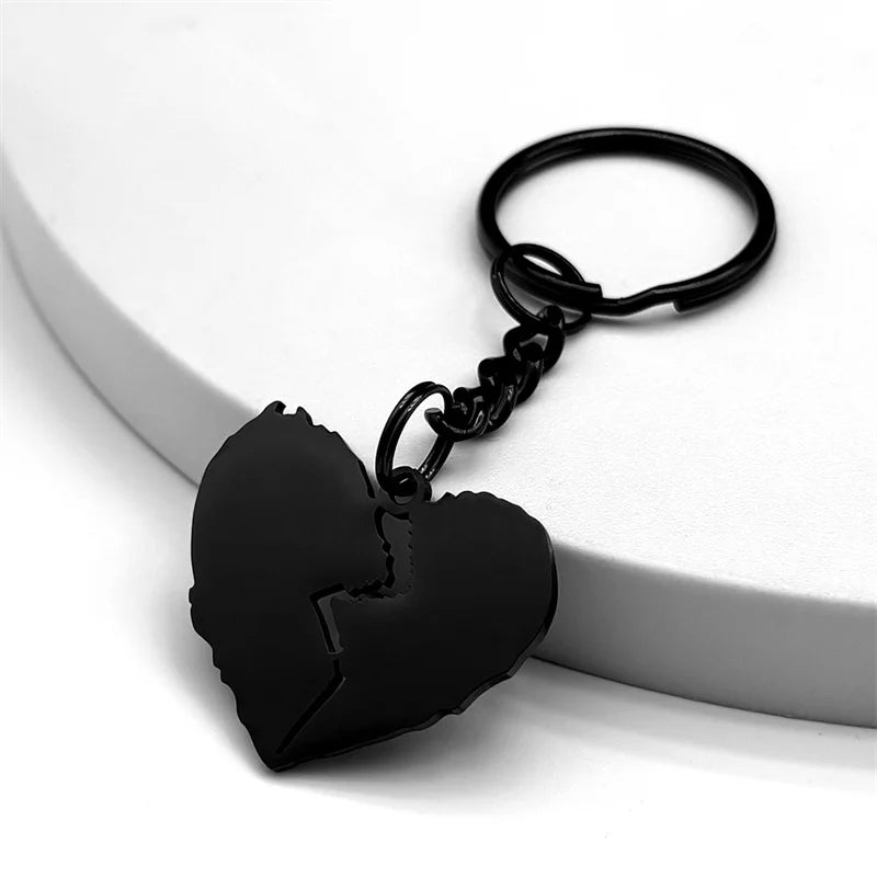 Heart Key Gold Pendant Broken Street Style Bag
