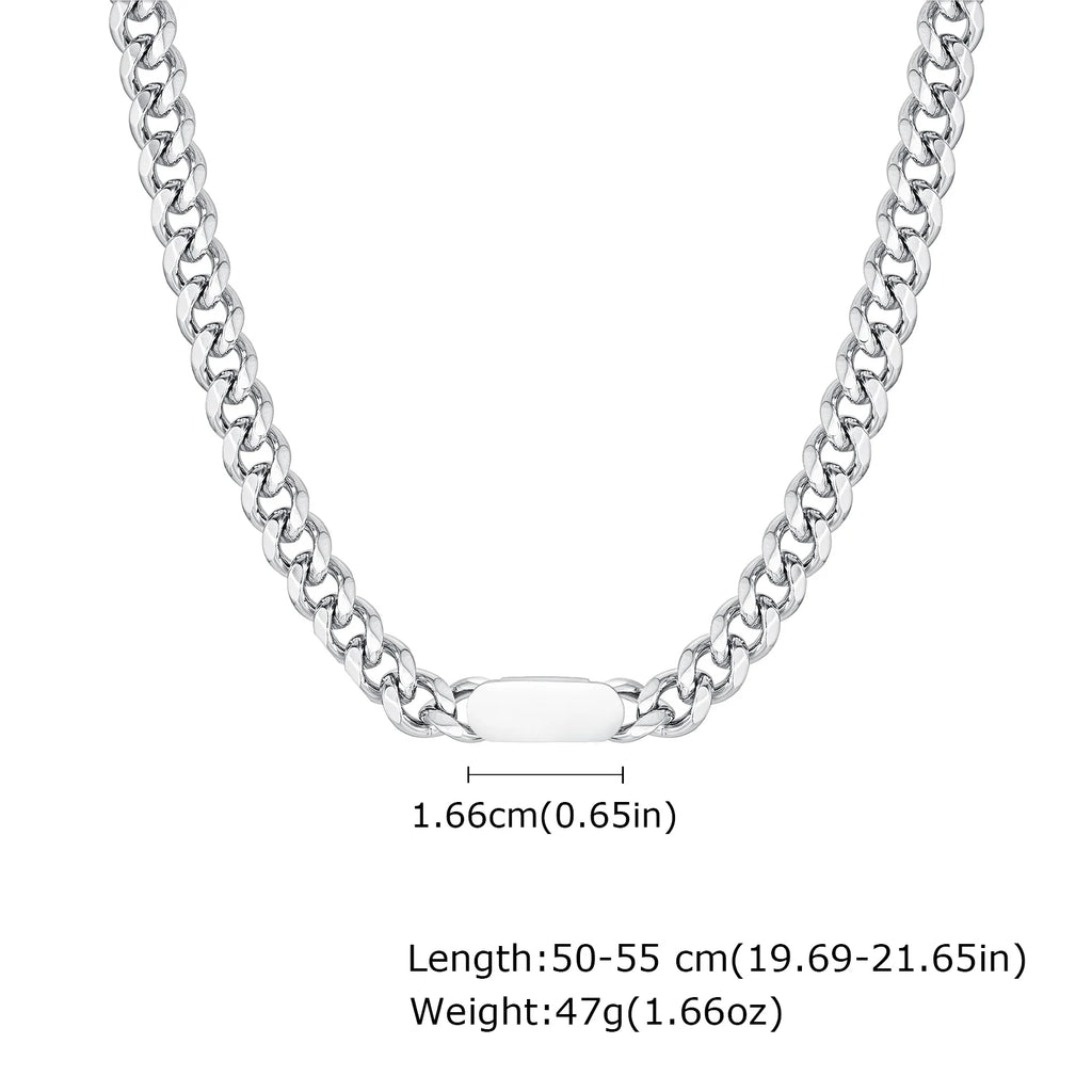 Cuban Link Chain Choker Necklace — Stainless Steel