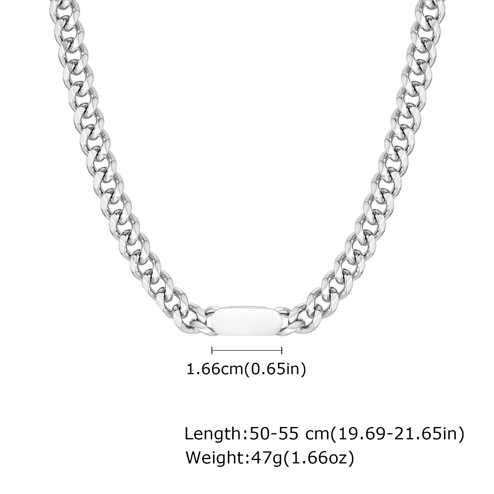 Cuban Link Chain Choker Necklace — Stainless Steel