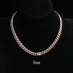 Stainless Steel Cuban Chain Necklace Miami 8-14MM