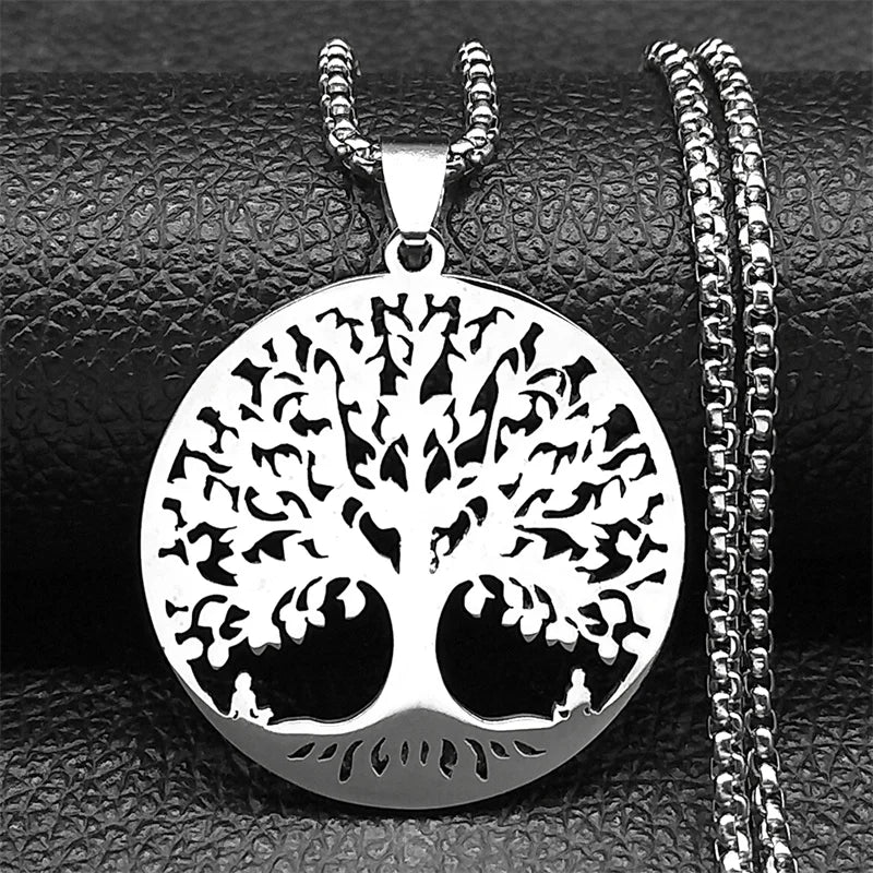 Tree of Life Pendant — Stainless Steel