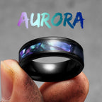 Black Aurora Ring Stainless Steel