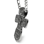 Jesus Crucifix Cross Orthodox Necklace for Women Men Stainless Steel Christian Believer Chain Necklace Vintage Charm