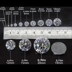 VVS1 Moissanite Loose Stones D Color 0.7-10MM