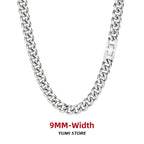 Hip Hop Buckle Cuban Necklace For Man Woman Non Fading Titanium Steel Clavicle Chain Streetwear New Couple Grunge Jewelry Gift