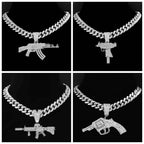 Iced Out Cuban Chain Necklace — Stainless Steel