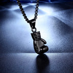 Boxing Gloves Pendant Necklace For Men Gold Color Hip Hop Personality Fitness Exercise Stainless Steel Chain Neck Jewelry Gifts