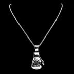 Russian National Emblem Boxing Gloves Chain For Men Stainless Steel Silver Color Power Street Party Hiphop Male