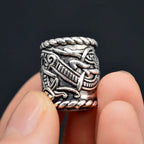 4pcs Viking Dragon Hair Braid Beads — Silver-Tone