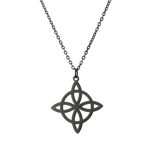 Vintage Witch Knot Silver Necklace