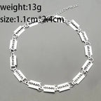 Stainless Steel Blade Razor Bracelet Gothic Punk Men Jewelry Sliver Color Metal Pendant Necklace Hiphop Unique Festival Gift