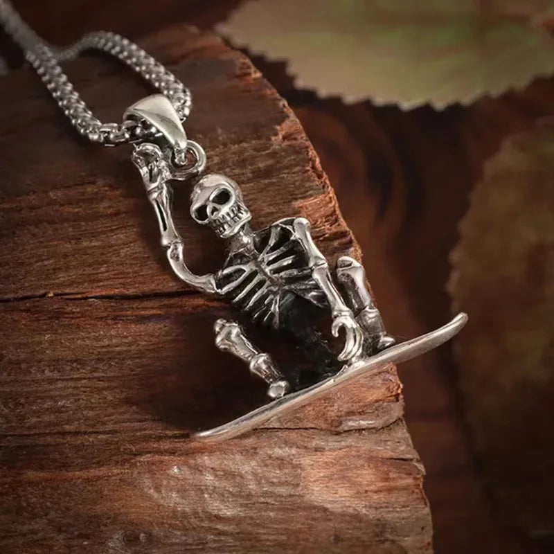 Skull Pendant Necklace — Vintage Gothic