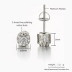 Two-Tone Iced Out Stud Earrings CZ