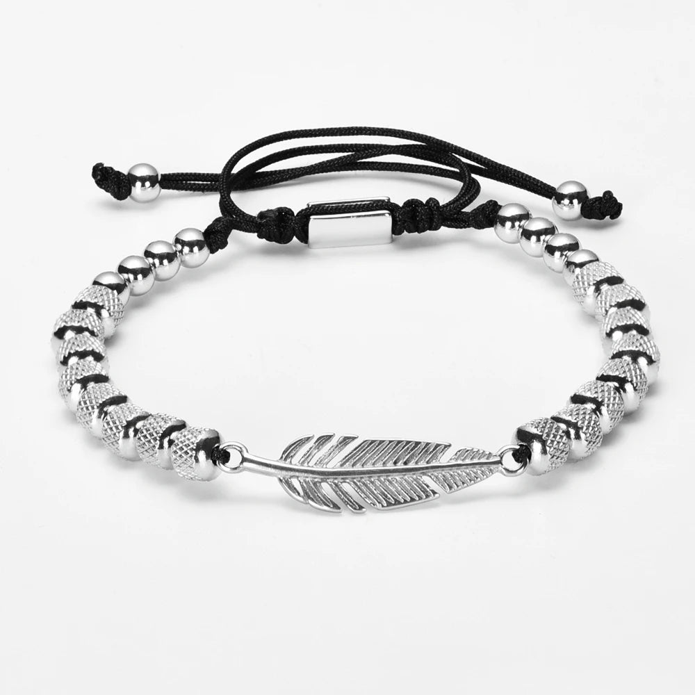 Luxury Crown Men Bracelet 316L Stainless Steel Bracelet Banlge Titanium Steel Gold Color Bracelet Adjust Size Men