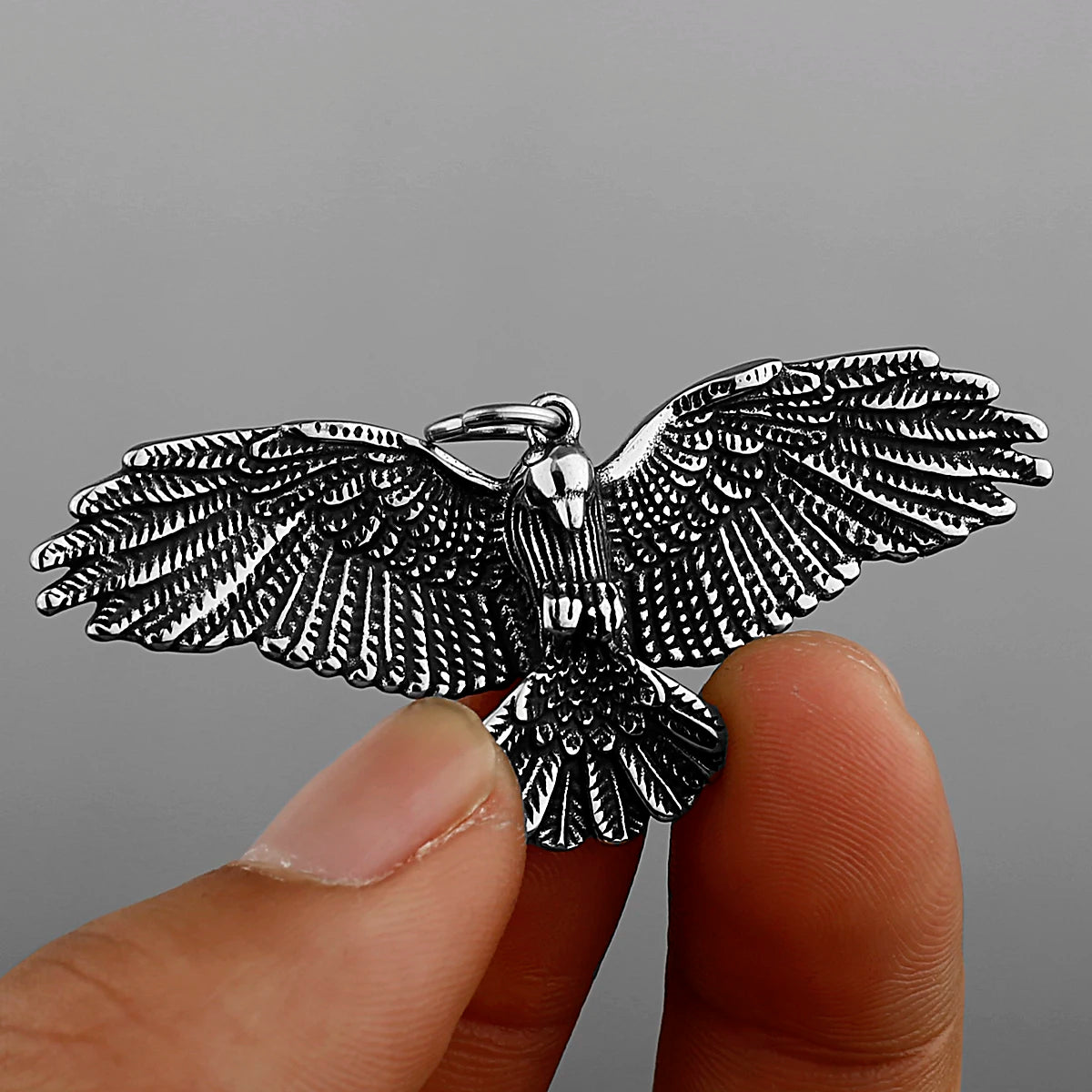 Retro Domineering Crow Eagle Pendant Unisex Fashion Party Birthday Gift 316L Stainless Steel Pendant Necklace
