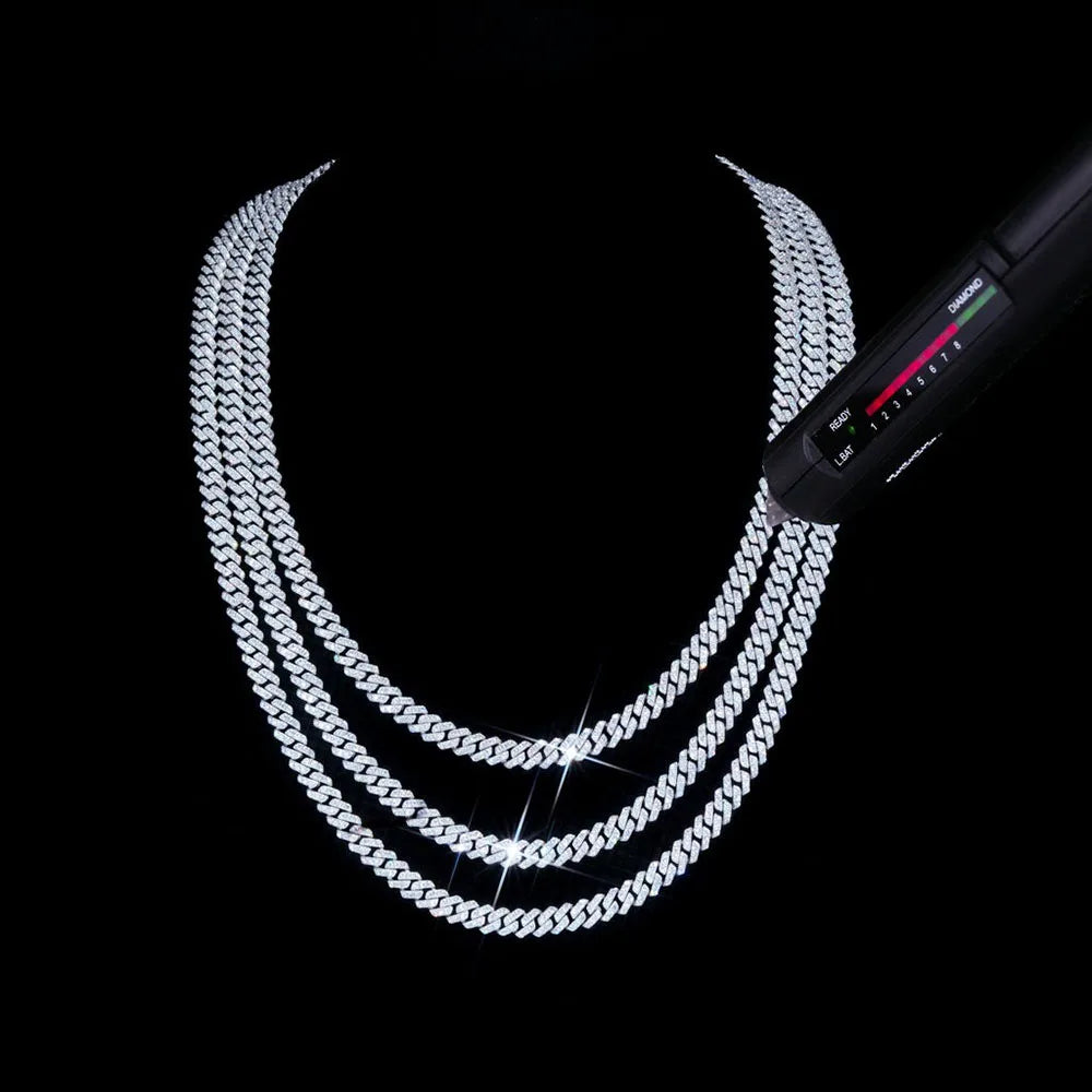 Gold VVS Moissanite Cuban Necklace 6MM