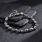 Gothic Full Skull Ghost Head Bracelet for Men,Rock Punk Motorcycle Riding Bicycle Chain Wristband,Halloween Jewelry