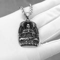 Stainless Steel Bodhisatva Buddha Necklace Men Women Fashion Retro Amulet Pendant Necklace High Quality Charm Jewelry Wholesale